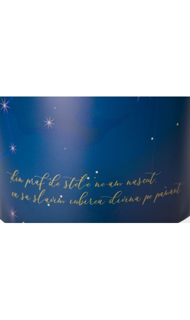 Trusou botez pentru baieti in nuante de alb ,gold si bleumarin, Praf de stele 16